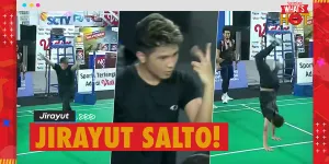 Detik-Detik Jirayut Salto Setelah Menang Ganda Putra Badminton Bersama Tontowi Ahmad