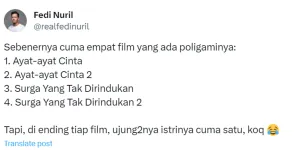 Dicap Sebagai Duta Poligami di Film Indonesia, Fedi Nuril Berikan Jawaban 'Ngenyeh' ke Netizen