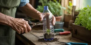 DIY Pot Bunga dari Botol Bekas, Cara Mudah Sulap Limbah Jadi Pot Cantik