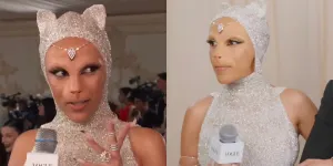 Doja Cat Jadi Sorotan Saat Met Gala, Pakai Kostum Kucing dan Mengeong Ketika Diinterview