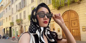 Febby Rastanty Tampil Elegan Pakai Scarf saat Liburan di Italia, Gayanya Bak Old Money