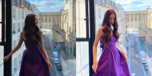 Hadiri Paris Fashion Week 2023 Dalam Balutan Gaun Ungu, Jisoo BLACKPINK Jadi Sorotan