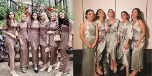 Inspirasi Model Baju Bridesmaid Satin Polos, Cocok untuk Hijab dan Non-Hijab