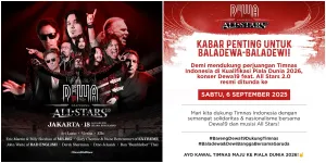 Keputusan Mengejutkan Dewa 19, Tunda Konser Demi Timnas Lawan Bahrain di GBK Ini Alasannya