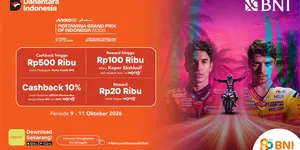 Keseruan Nonton MotoGP Pertamina Grand Prix Indonesia 2026 Makin Lengkap, Ada Reward dan Cashback dari BNI!