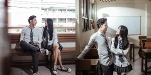 Konsep Unik Foto Pre-Wedding Jessica Jane dan Erwin Phang, Pakai Latar Sekolah SMP