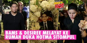 Momen Kedatangan Bams & Desiree Tarigan Melayat Hotma Sitompul, Pilih Diam Seribu Bahasa