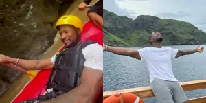 Potret Usher Asyik Liburan di Bali, Lakukan Rafting hingga Foto dengan Monyet