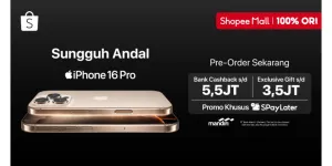 Saatnya Upgrade! iPhone 16 Kini Bisa Dibeli Lewat Official Store di Shopee Mall