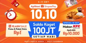 Serbu Promo 10.10 ShopeePay, Ada KFC Rp10 Ribu dan Penawaran Menarik Lainnya