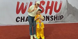 Winda Viska Bangga Putranya Maison Raih Perak di Wushu Championship Malang