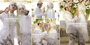 10 Foto Mesra Ega Noviantika & Rafly Usai Akad Nikah, Malu-Malu Bahagia