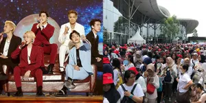 10 Foto Ribuan EXO-L Padati Lokasi Konser EXO di Jakarta Dari Subuh!