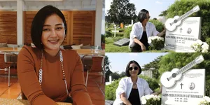 10 Momen Mutia Ayu Kenang Satu Tahun Meninggalnya Glenn Fredly, Nyekar Kenakan Baju Serba Putih