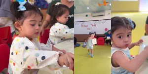10 Potret Baby Guzel Hari Pertama Sekolah, Semangat dan Berani Berekspresi di Kelas - Cantik Kayak Boneka