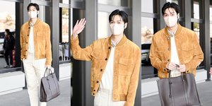 10 Potret Ganteng Maksimal Lee Min Ho di Bandara Gimpo, Disebut Pancarkan Aura Old Money - Seger Kayak Abis Mandi