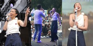 10 Potret Penampilan Christie di Panggung KapanLagi Buka Bareng (KLBB) BRI Festival 2025, Syahdu Duet Bareng Difki Khalif