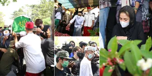 10 Potret Suasana Pemakaman Sapri Pantun yang Penuh Haru, Dihadiri Nikita Mirzani Hingga Vicky Prasetyo