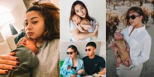 15 Potret Hot Mama Nikita Willy Saat Gendong Baby Izz, Tetap Cantik Meski Rambutnya Lepek - Lelah Karena Begadang