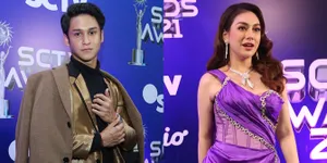 17 Potret Gaya Glamor Selebriti di Red Carpet 'SCTV Awards 2021, Ada Antonio Blanco Jr Tampil Bak Prince Charming - Celine Evangelista Pamer Kaki Jenjang!