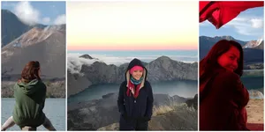 5 Hari Daki Rinjani, Lala Karmela Pamer Foto Indahnya Segara Anak