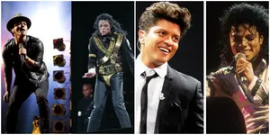 6 Kemiripan Antara Bruno Mars - Michael Jackson, Apa Aja Sih?