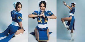 6 Potret Anya Geraldine Jadi ChunLi saat Halloween, Mirip Banget Bikin Netizen Terpesona