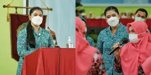 6 Potret Kahiyang Ayu Saat Bertugas Jadi Ketua PKK Medan, Cantik Anggun dengan Seragam Biru