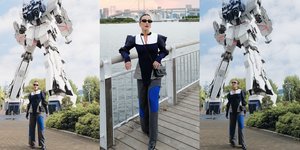 6 Potret Tasya Farasya Liburan ke Jepang, Pakai Baju Unik Seakan Cosplay Gundam