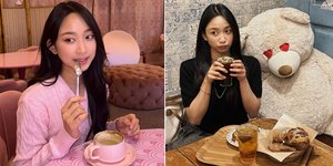 7 Gaya Cantik Dita Karang Saat Nongkrong di Kafe Korea, Selalu Stylish & Estetik Abis!