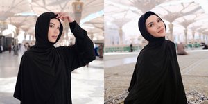 7 Potret Alyssa Daguise Umrah, Temukan Kedamaian di Madinah - Cantik Manglingi Dalam Balutan Hijab