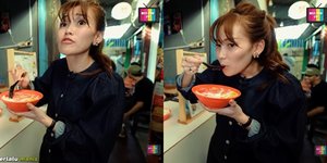 7 Potret Ayu Ting Ting Dicegat Pedagang UMKM Blok M Buat Review Makanan, Rela Gak Jadi Pulang Bikin Netizen Respect