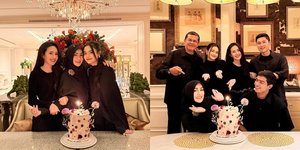 7 Potret Beby Tsabina Sekeluarga Rayakan Ulang Tahun Mama, Kompak Sekeluarga Cakep Semua