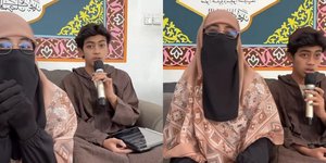 7 Potret Bilal Anak Ummi Pipik Beri Ceramah, Ibu-Ibu Salfok dengan Alis Tebalnya