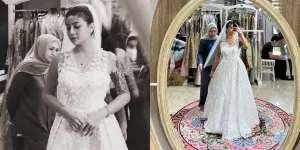 7 Potret Cantik dan Menawan Awkarin Saat Fitting Gaun Pengantin, Bakal Segera Menikah?