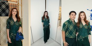 7 Potret Detail Penampilan Aaliyah Massaid di Event Burberry Exclusive Outerwear 2024, Menawan Pakai Baju Hijau - Couple dengan Thariq Halilintar