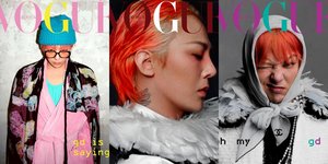 7 Potret G-Dragon Jadi Model Cover Vogue Korea, Sang Fashion Icon Kembali Curi Perhatian - Syal di Kepala Tak Ketinggalan