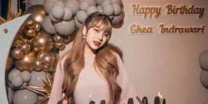 7 Potret Ghea Indrawari Rayakan Ulang Tahun ke-28, Dapat Banyak Kue dan Bunga