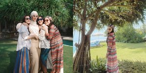 7 Potret Nagita Slavina Bergaya Boho Hadiri Acara Ulang Tahun Bestie, Dipuji Cantiknya Bagai Anak Gadis Lagi