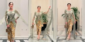 7 Potret Nikita Mirzani Pakai Kebaya Hijau di Acara Shandy Purnamasari, Tampilkan Tubuh Singset nan Ayu