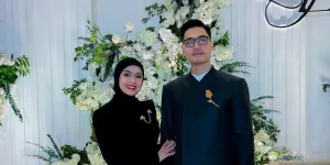 7 Potret Nycta Gina Pertama Kali Nge-MC Bareng Rizky Kinos di Pernikahan Jazz Hayat