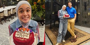 7 Potret Nycta Gina Ulang Tahun ke-40, Diberi Kejutan Saat Makan Malam Bersama 