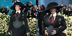 7 Potret Penampilan Rihanna di Met Gala 2025, Umumkan Kehamilan Anak Ketiga - Tetap Cantik dan Memukau Pamerkan Baby Bump