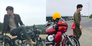 7 Potret Tampan Ji Chang Wook Naik Motor, Pose di Sawah Lokal Banget