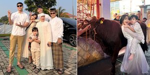 8 Foto Fuji Rayakan Idul Adha, Pose Bareng Sapi Kurban - Ajak Gala Sky Ziarah ke Makam Vanessa Angel & Bibi Andriansyah
