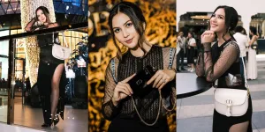 8 Foto Jessica Mila Bergaya Glamor dan Berkelas Hadir di Event DIOR, Pakai Dress Hitam dengan High Slit Pamer Kaki Jenjangnya!
