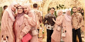 8 Gaya Shireen Sungkar & Zaskia Sungkar Foto Bareng Keluarga, Vibes Lebaran Meski Hanya Kondangan