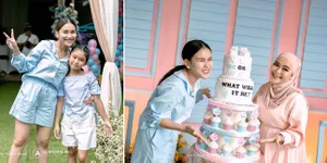 8 Potret Ayu Ting Ting & Bilqis di Acara Gender Reveal Party Syifa sang Adik, Tetap Cantik Meski Tampil Casual