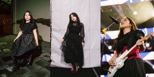 8 Potret Bernadya di Panggung dengan Ciri Khas Outfit Hitam, Ternyata Ini Alasannya