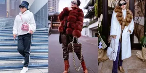 8 Potret Busana Mewah Syahrini di Tokyo, Tetap Glamor Meski Hanya Belanja di Toko Depan Rumah